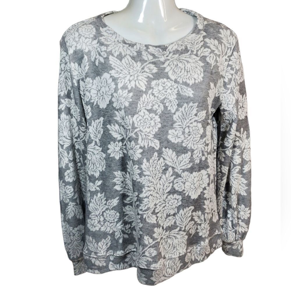 NEW ELLEN TRACY Jacquard sweatshirt M - Picture 2 of 9
